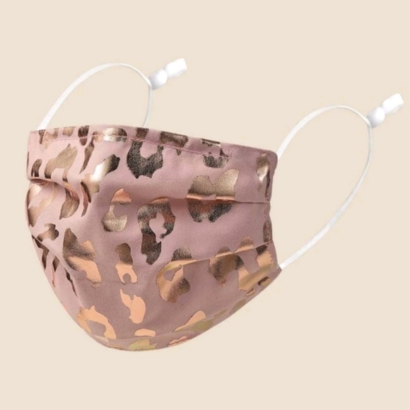 Face 😷 masks set of 2 pink & gold - Picture 9 of 9